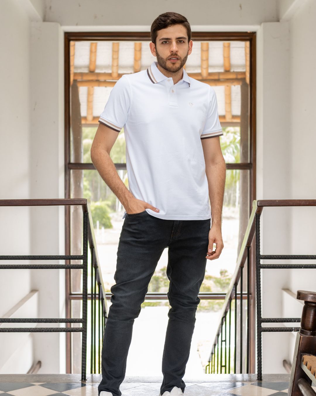 Polo Antimanchas Latte - Slim Fit