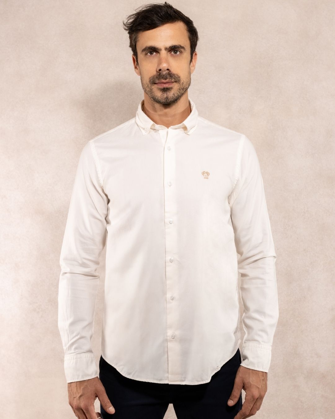 Camisa Antimanchas Oxford Ivory - Regular Fit