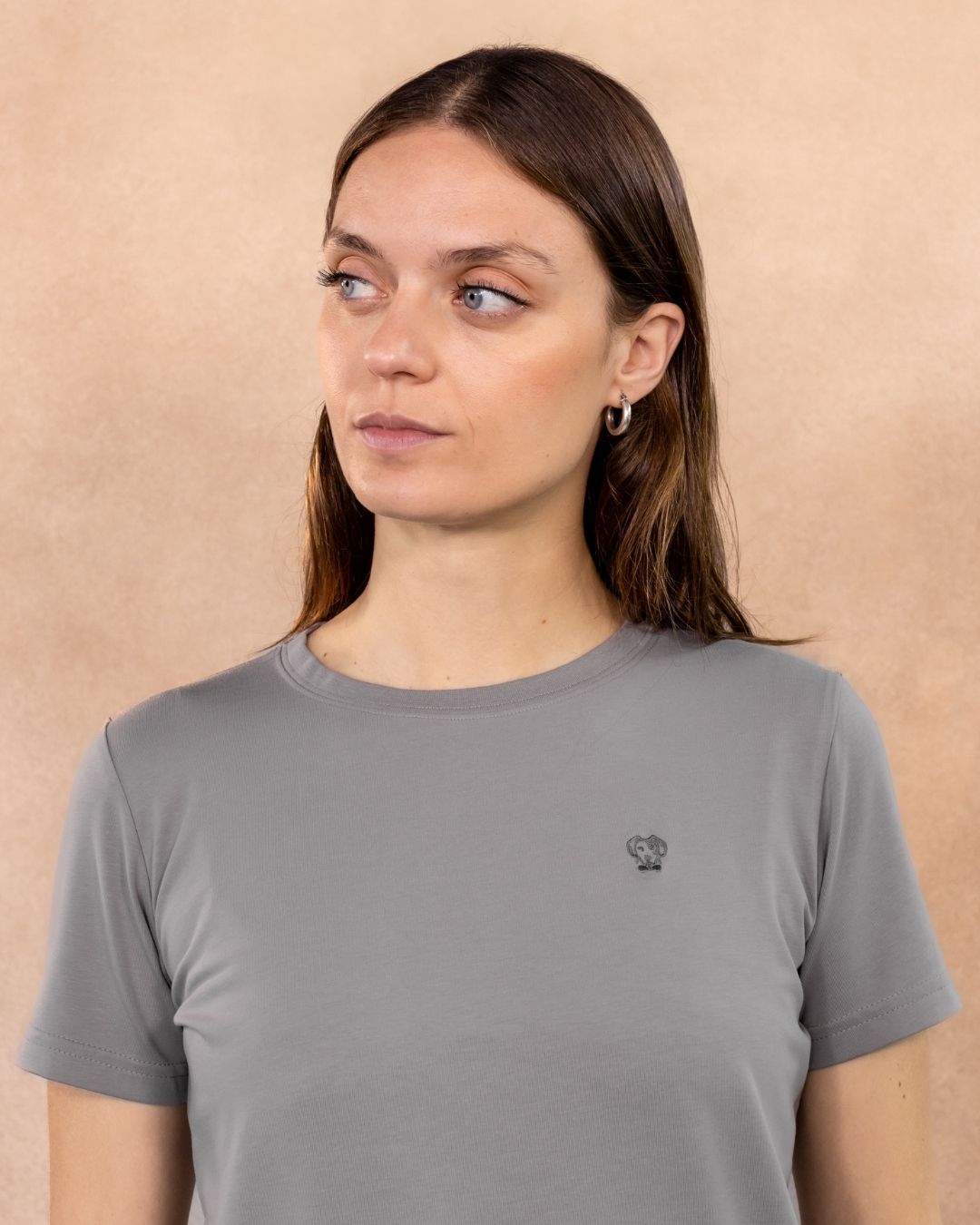 Camiseta Antimanchas De Mujer Gris Claro