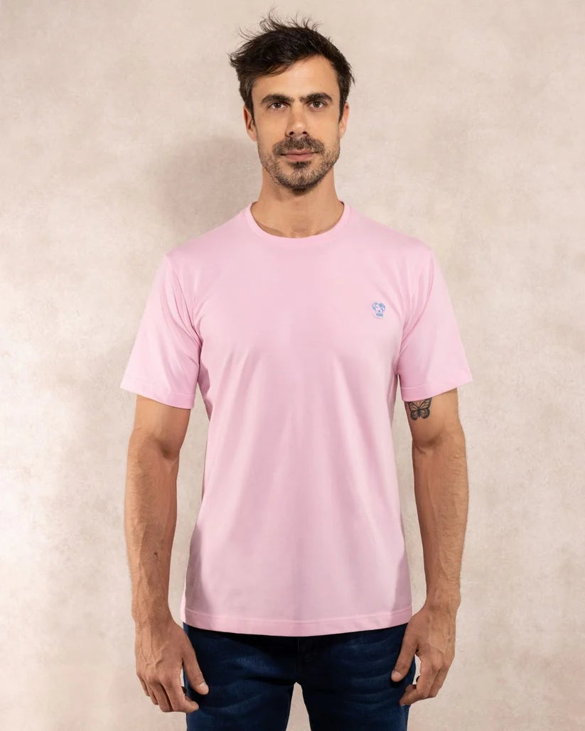 Camiseta Antimanchas Rosado Regular Fit
