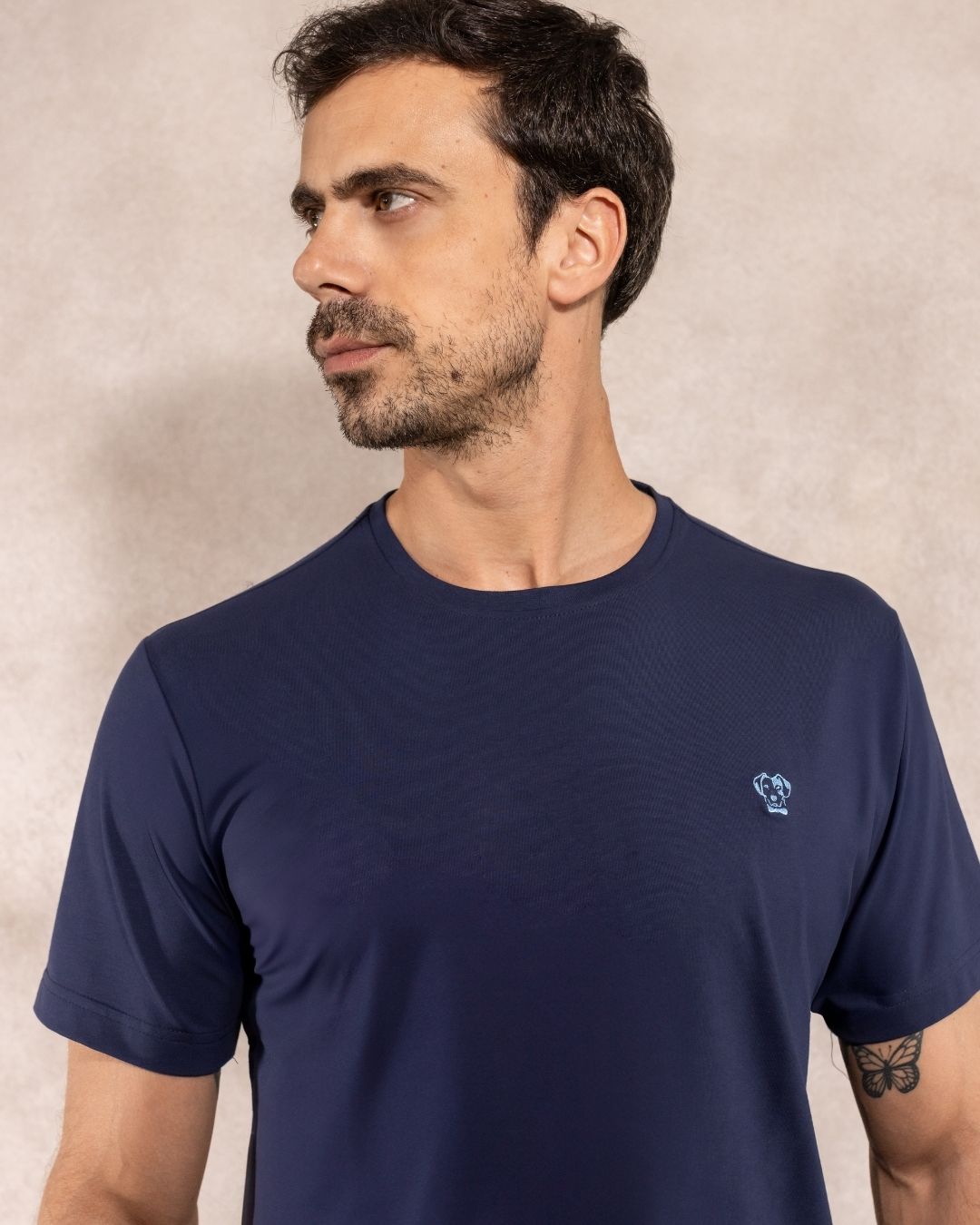 Camiseta Antimanchas Azul Navy - Regular Fit
