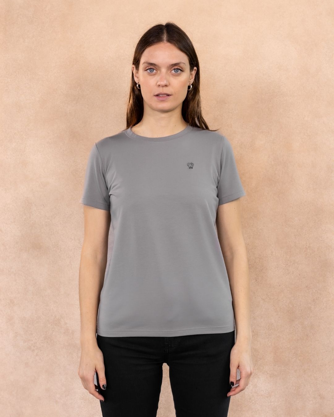 Camiseta Antimanchas De Mujer Gris Claro