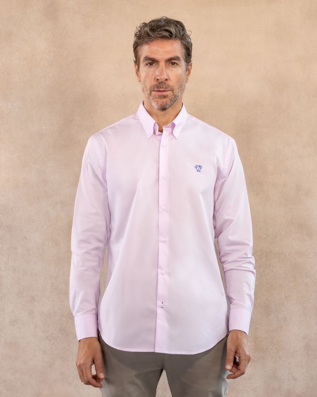 Camisa Antimanchas Popelina Light Pink - Regular Fit
